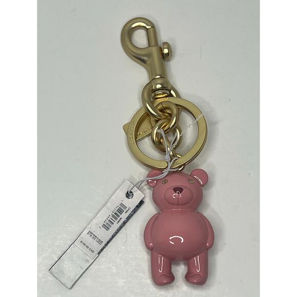 Coach pink Teddy Bear Charm - Picture 1 of 2